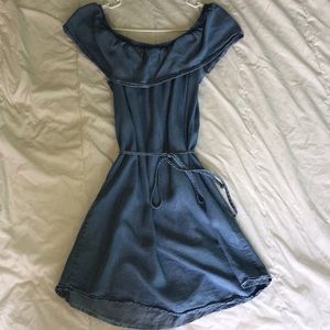 Light Denim Off the Shoulder Dress